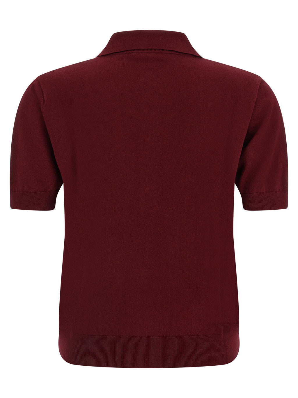'S Max Mara Bordeaux Cotton Polo Shirt
