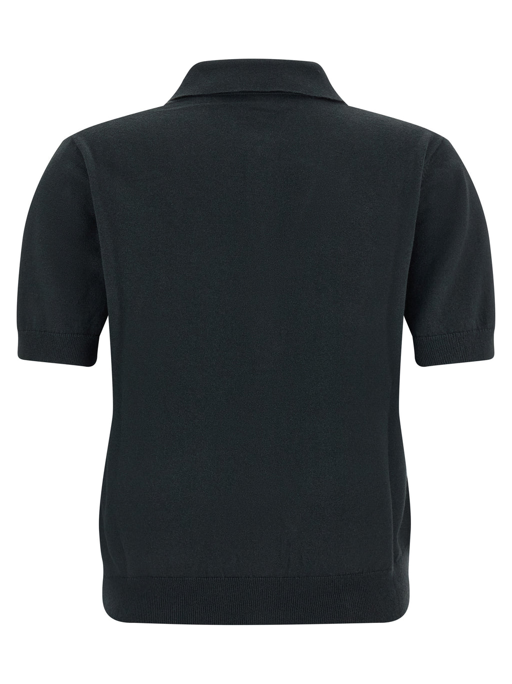 'S Max Mara Black Cotton Polo Shirt