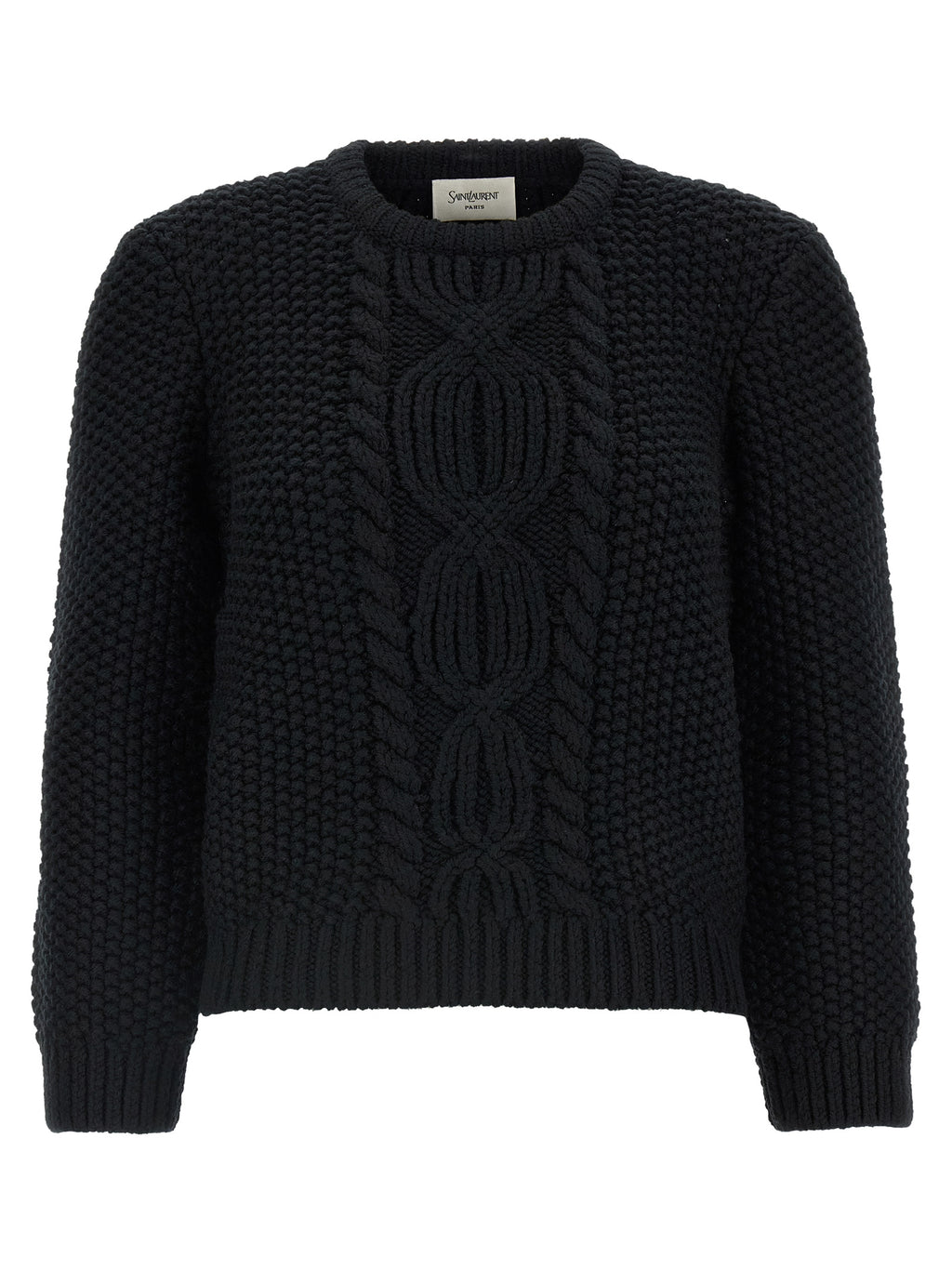 Saint Laurent Strickjacke aus schwarzer Wolle