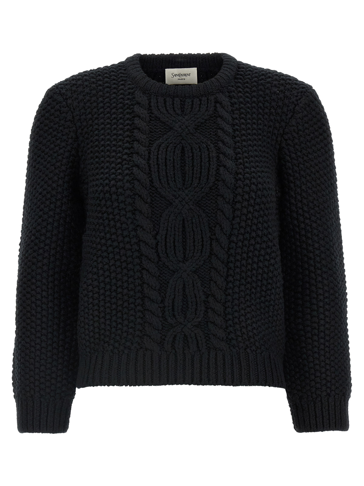 Saint Laurent Strickjacke aus schwarzer Wolle