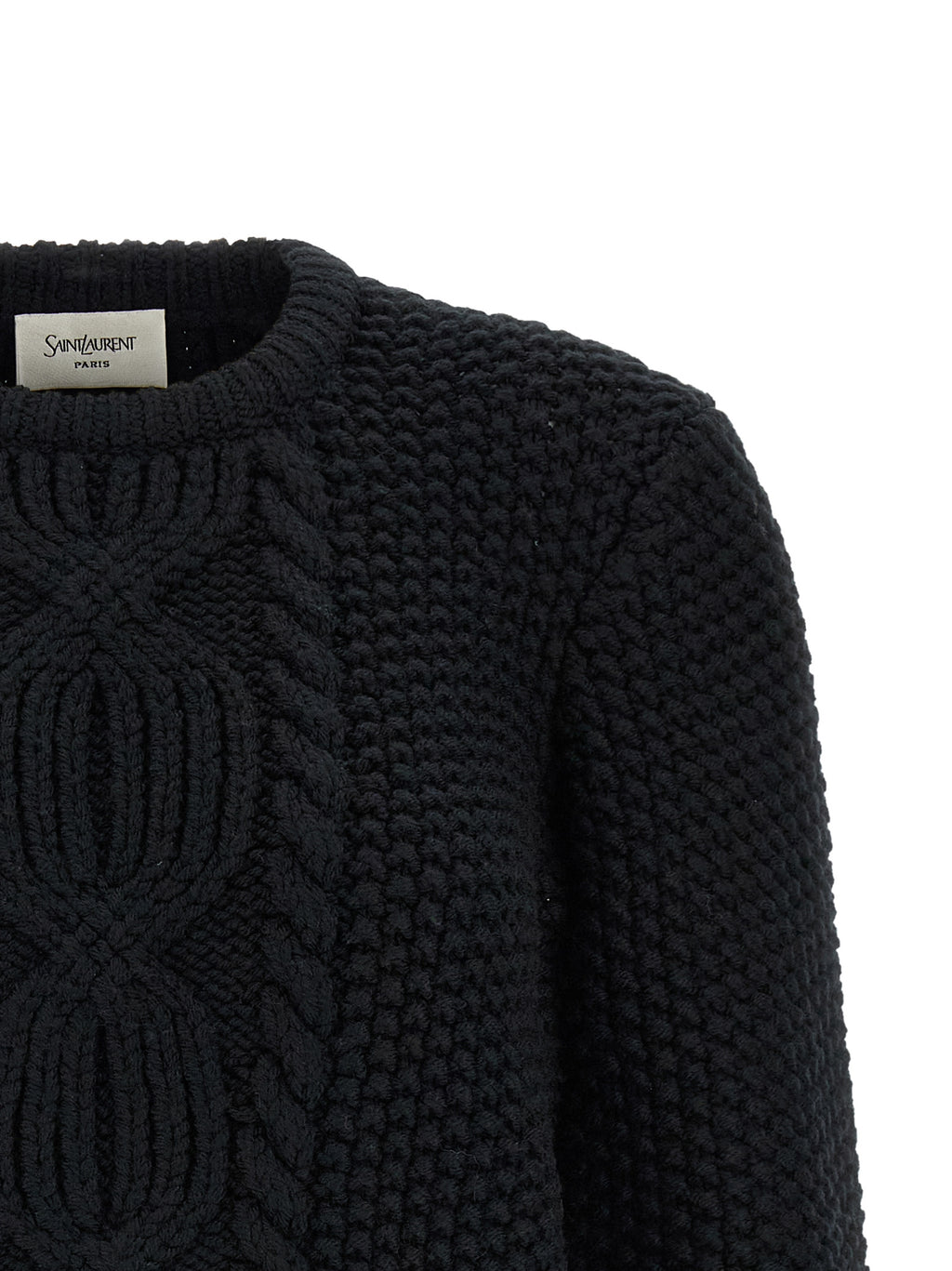 Saint Laurent Strickjacke aus schwarzer Wolle