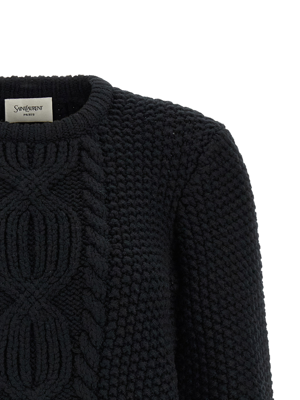 Saint Laurent Strickjacke aus schwarzer Wolle