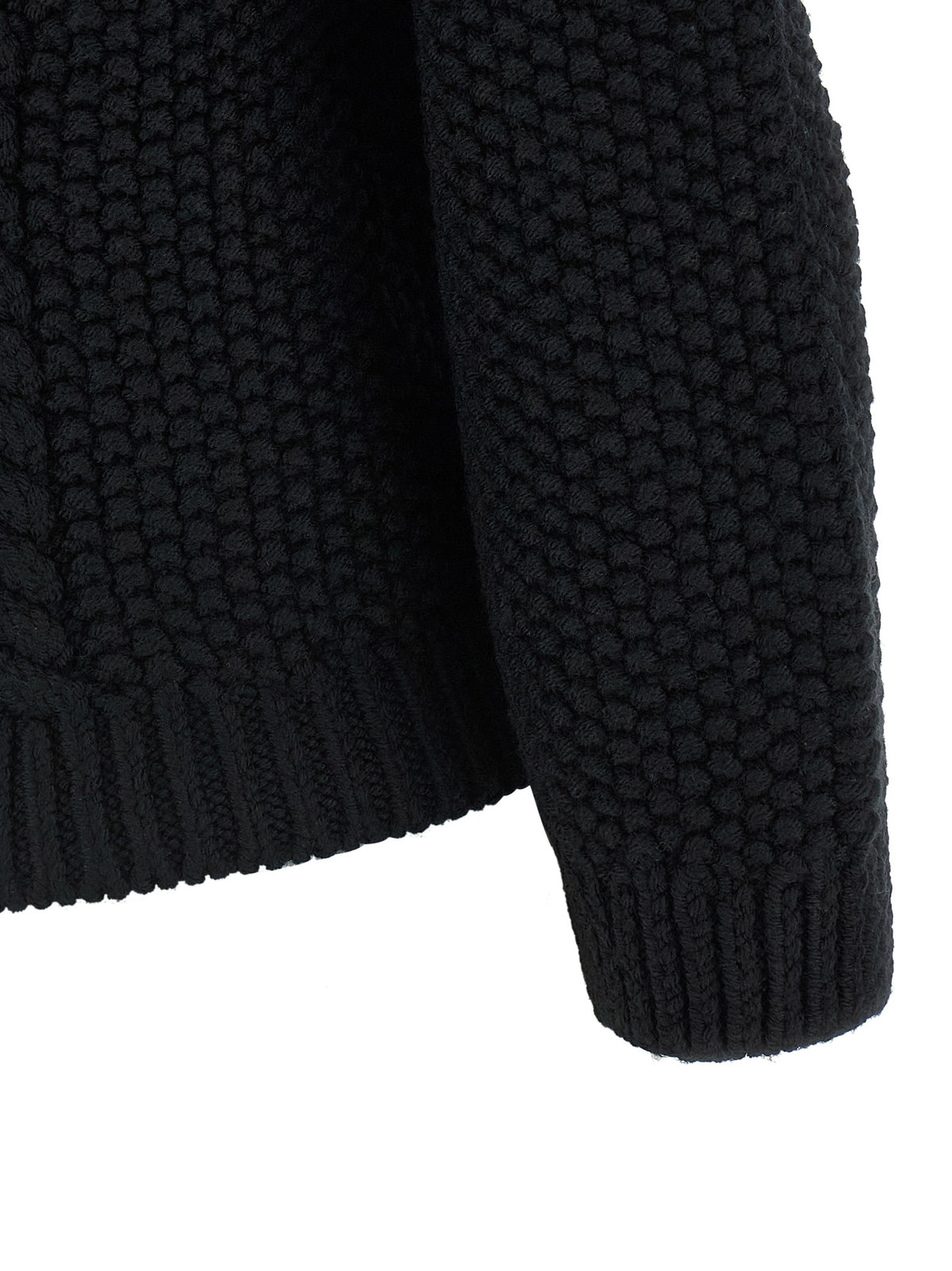 Saint Laurent Strickjacke aus schwarzer Wolle