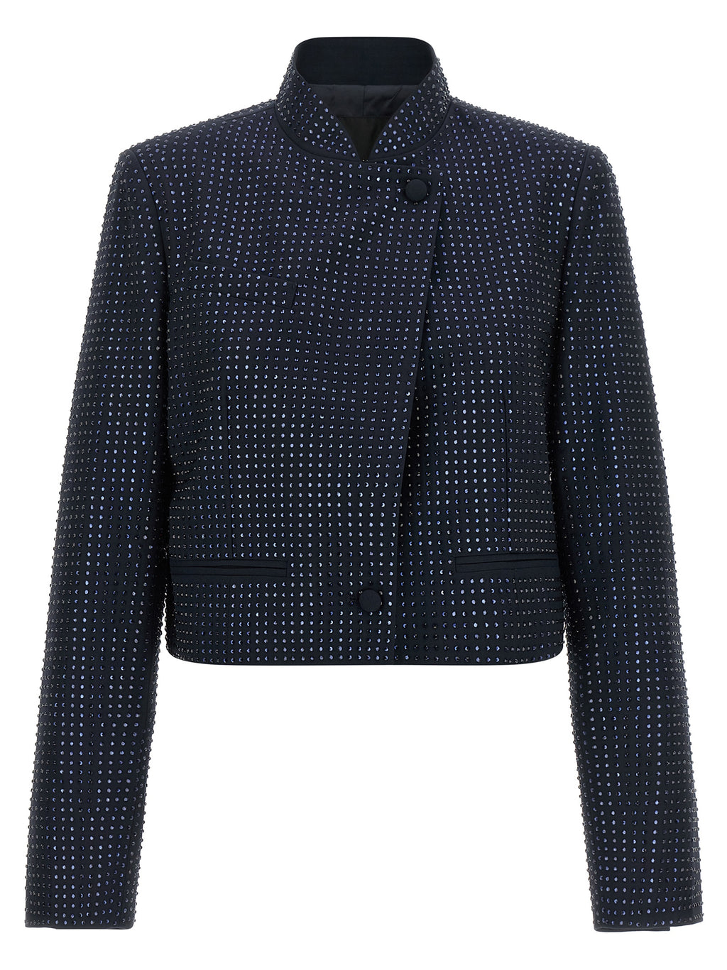 PINKO Blaue Polyesterjacke in voller Länge