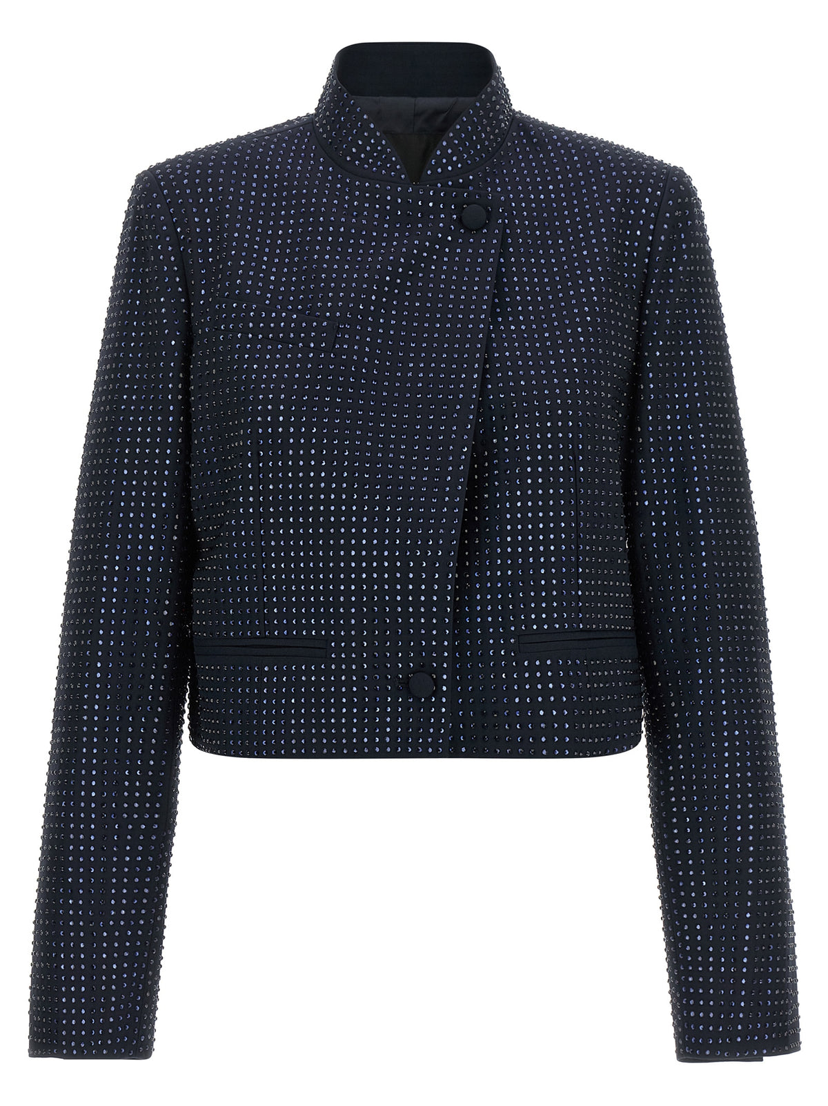 PINKO Blaue Polyesterjacke in voller Länge