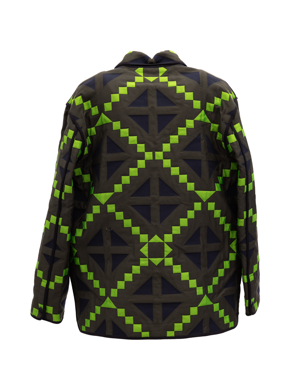 Valentino Garavani Grüne Geometrische Knopfleistenjacke