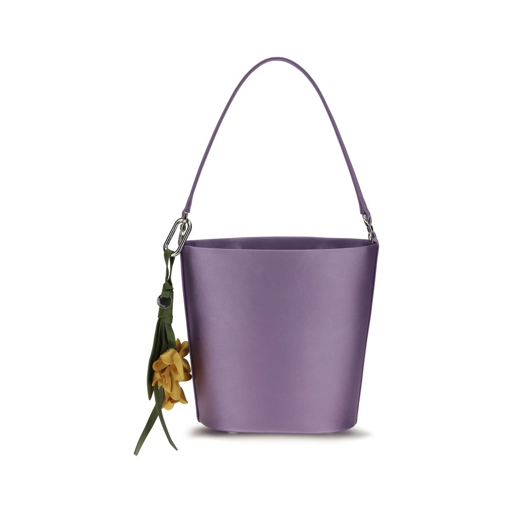 Self-Portrait Purple Polyester Backet Bag