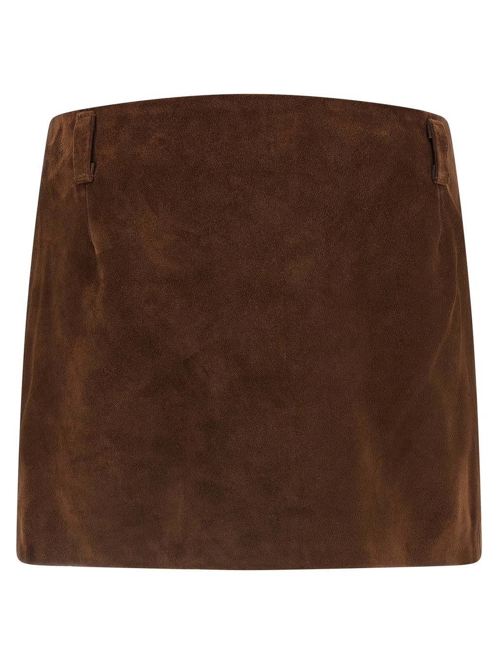 Marni Brown Calfskin Long Skirt