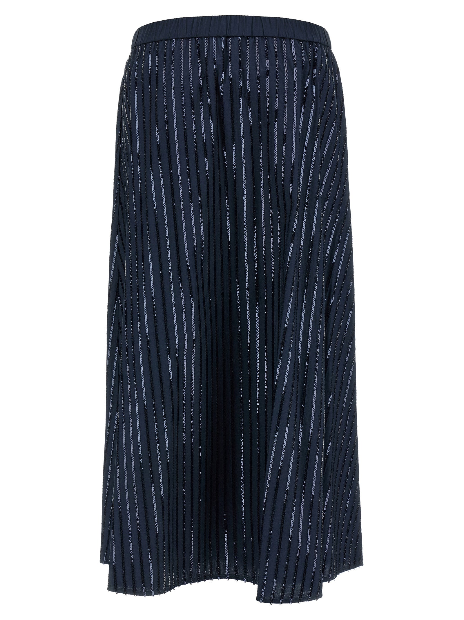 Max Mara Blue Cotton Mini Skirt