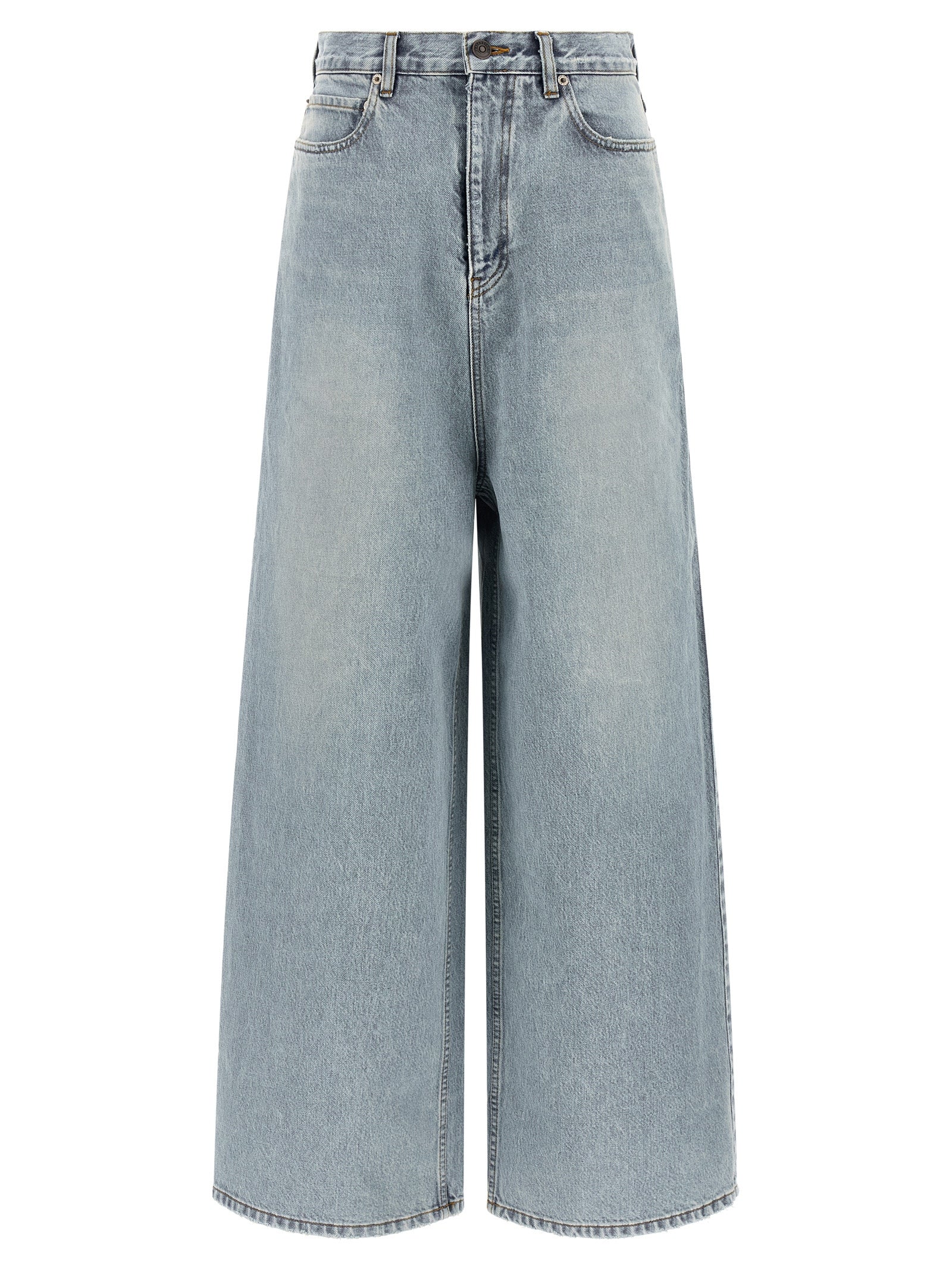 Balenciaga Blue Cotton Relaxed Fit Jeans