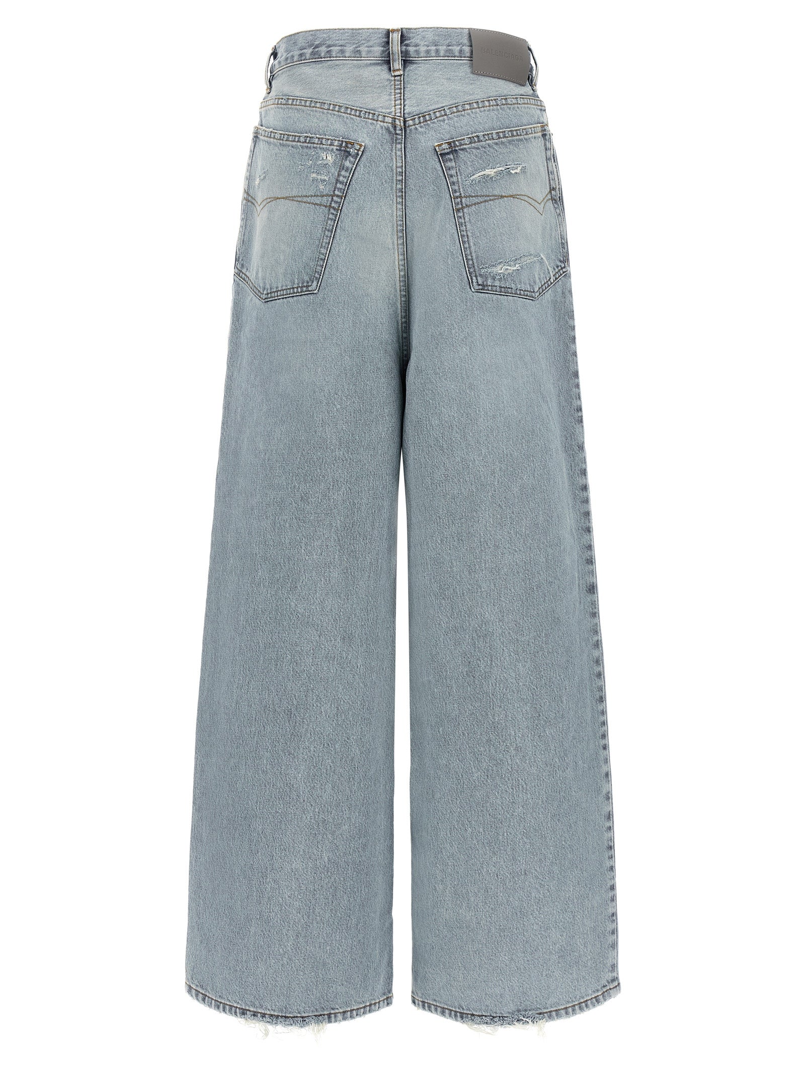 Balenciaga Blue Cotton Relaxed Fit Jeans