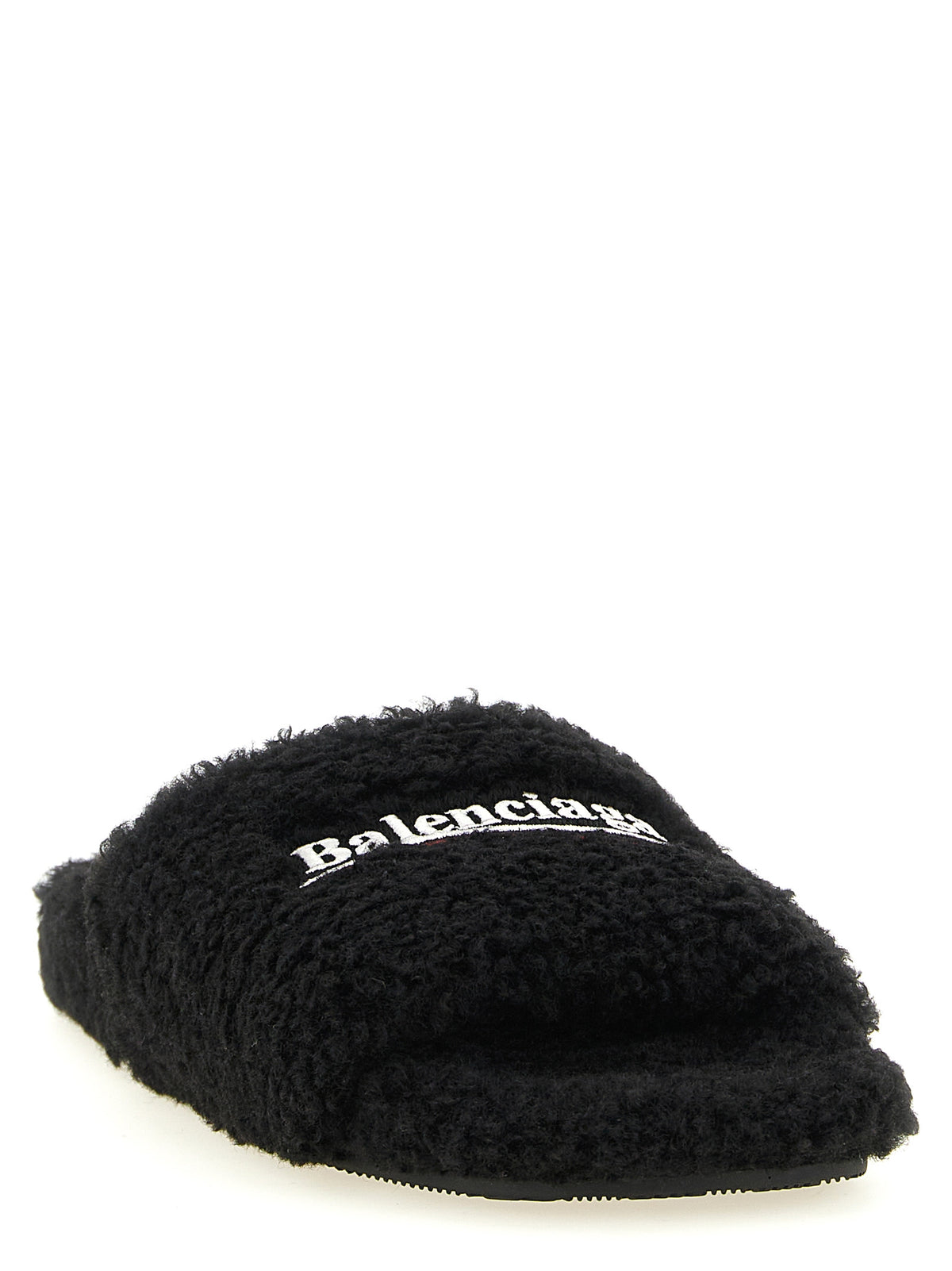 Balenciaga Schwarze Polyester-Slides