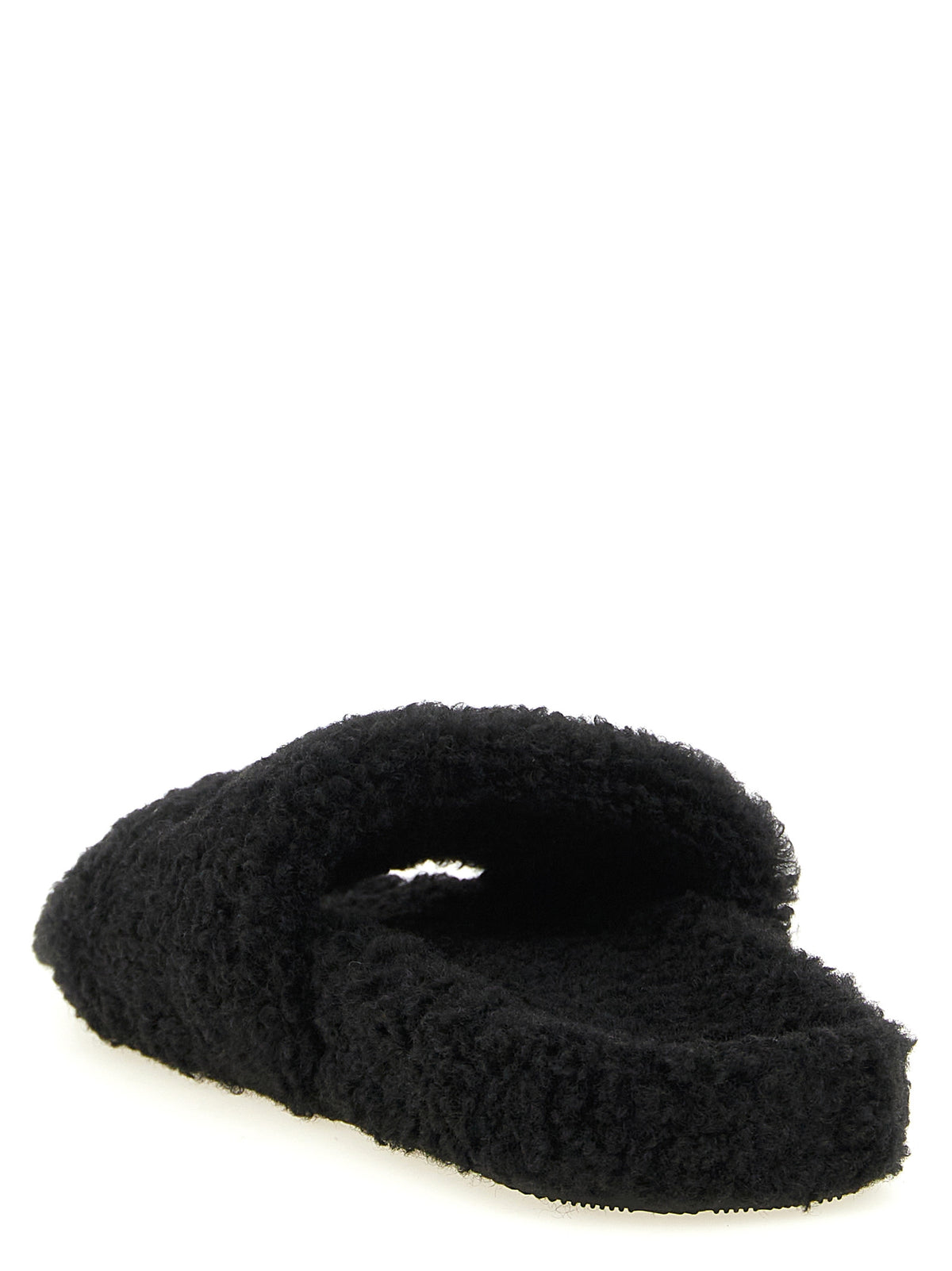 Balenciaga Schwarze Polyester-Slides