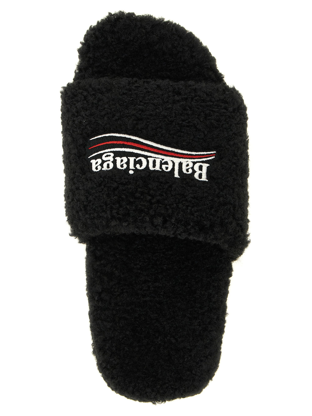 Balenciaga Schwarze Polyester-Slides