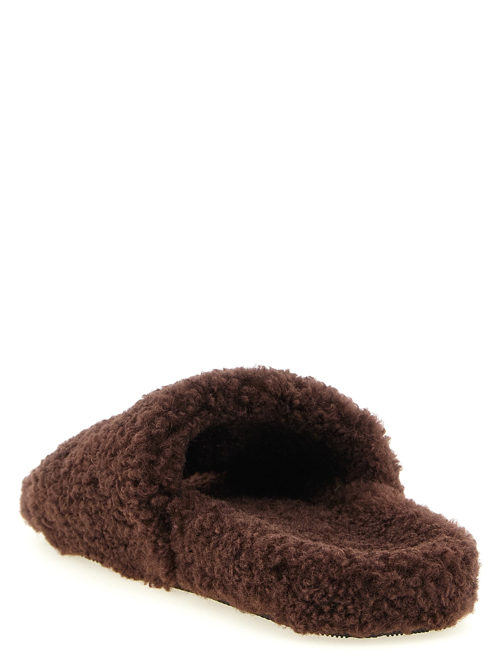Balenciaga Brown Polyester Slides