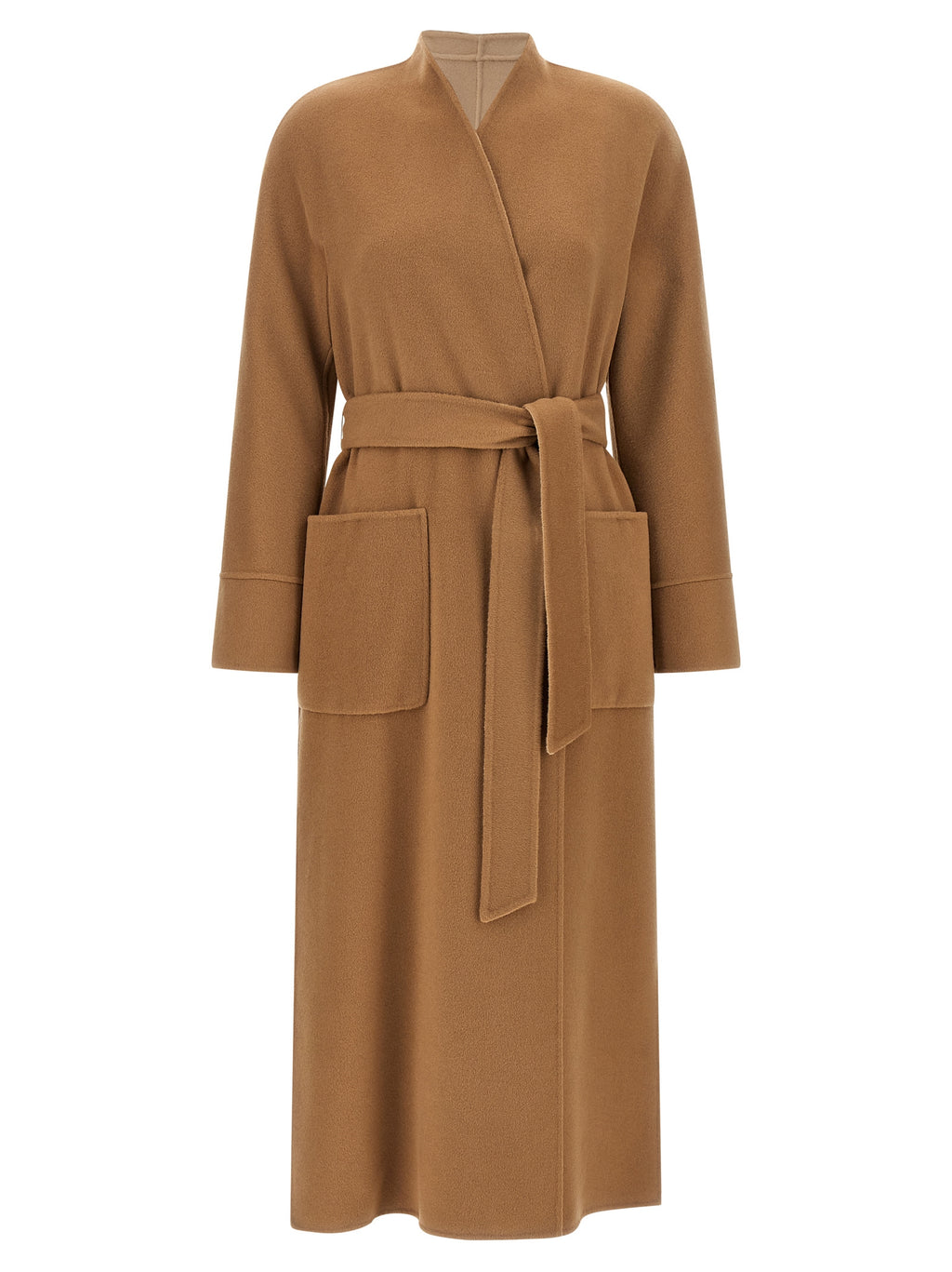 Max Mara beigefarbener Wollmantel