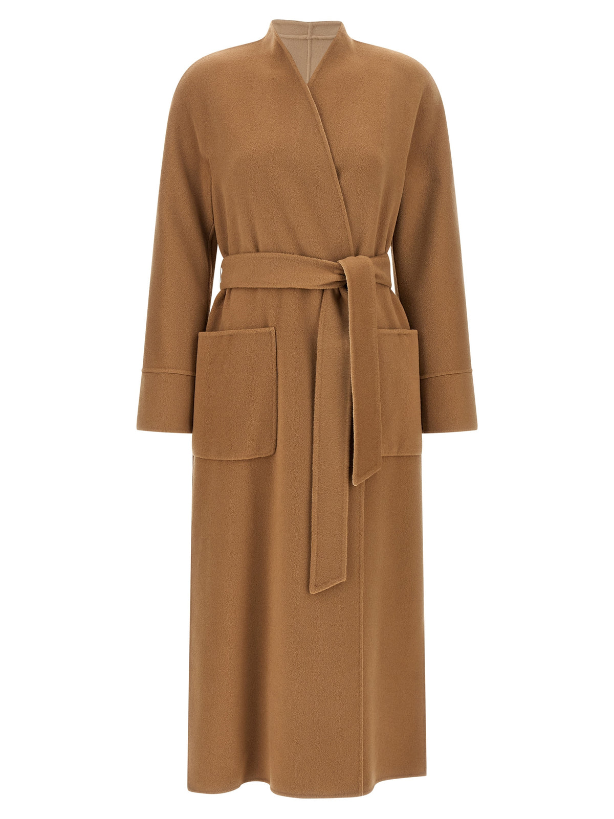 Max Mara beigefarbener Wollmantel