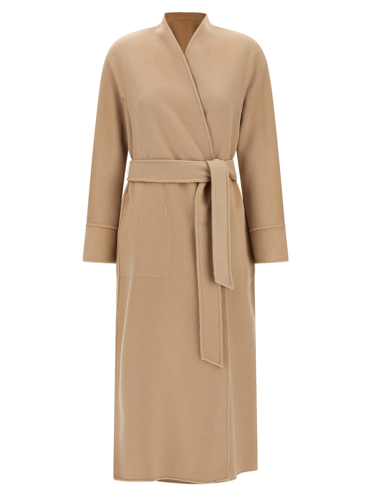 Max Mara beigefarbener Wollmantel