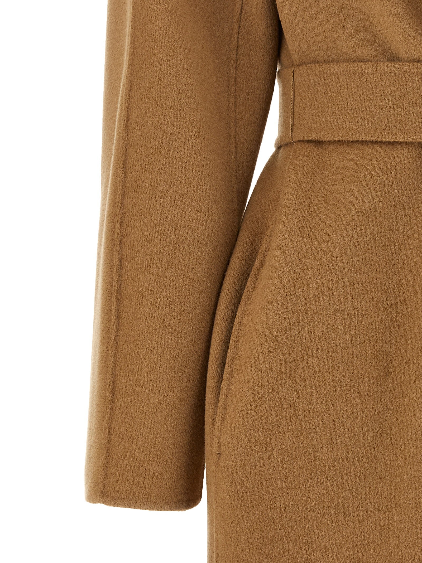Max Mara Beige Virgin Wool Coat