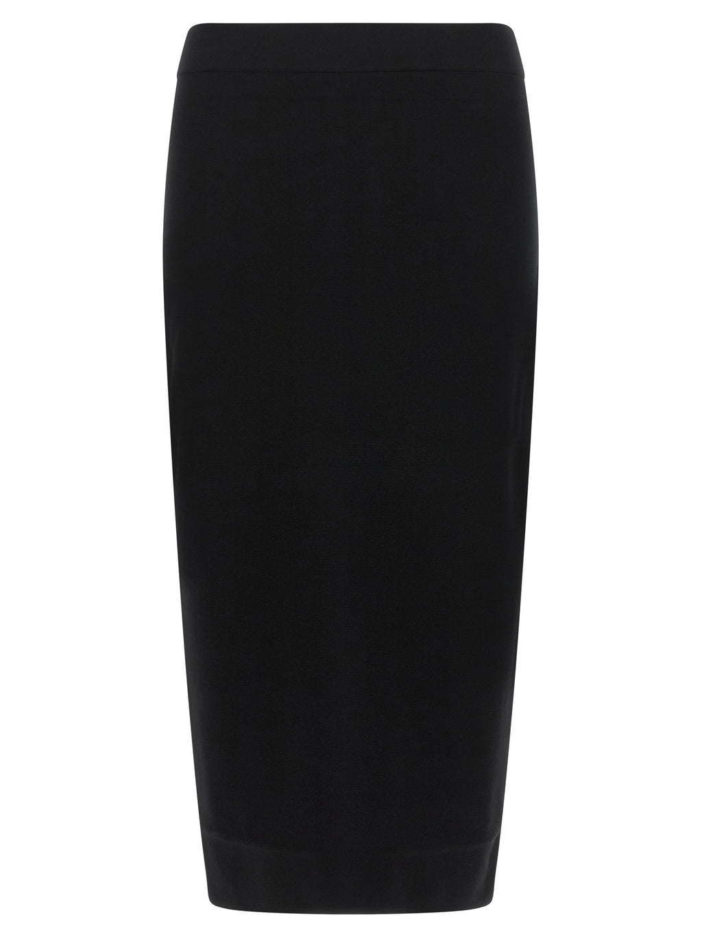 Max Mara Black Viscose Midi Skirt