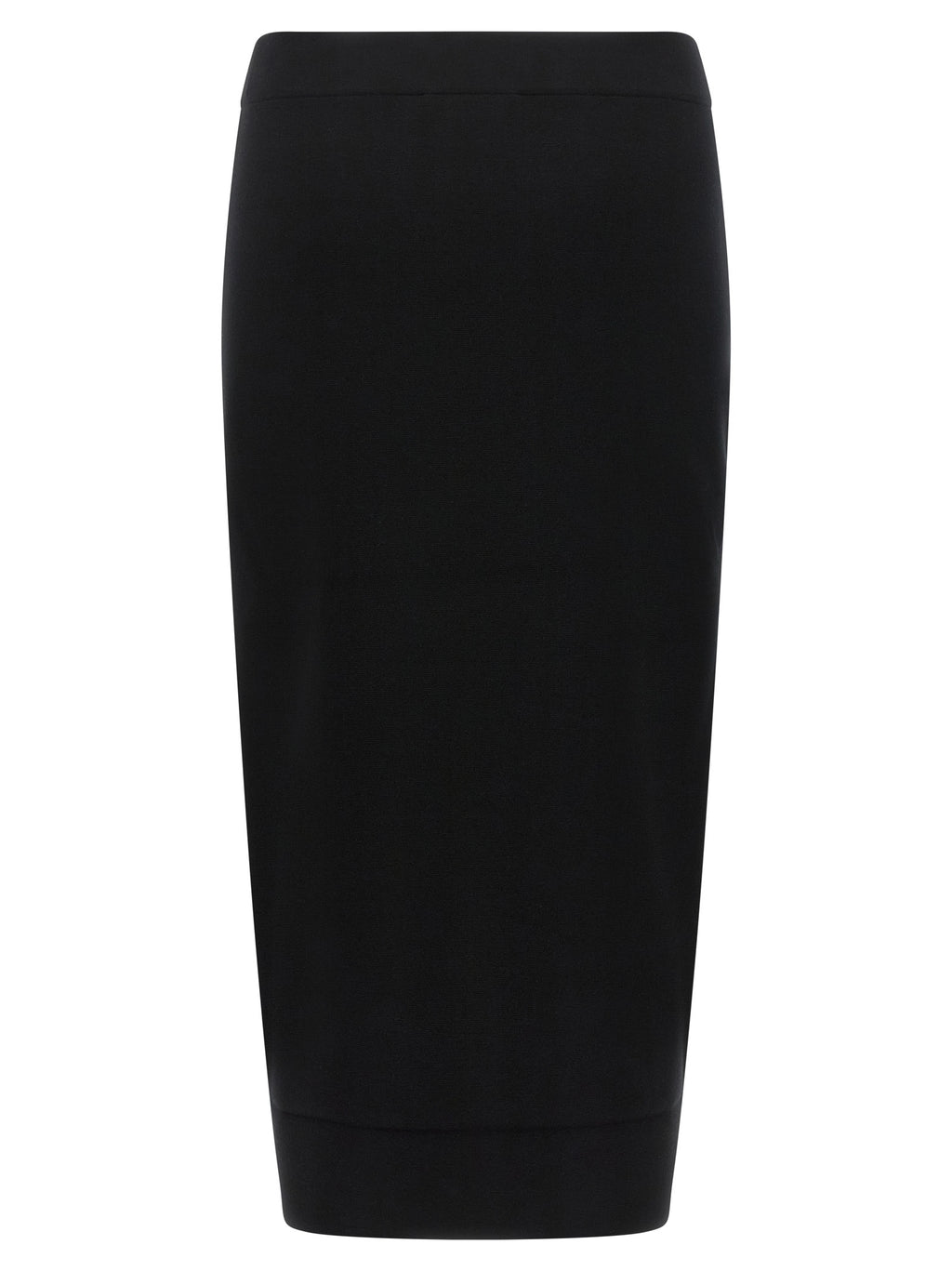 Max Mara Black Viscose Midi Skirt