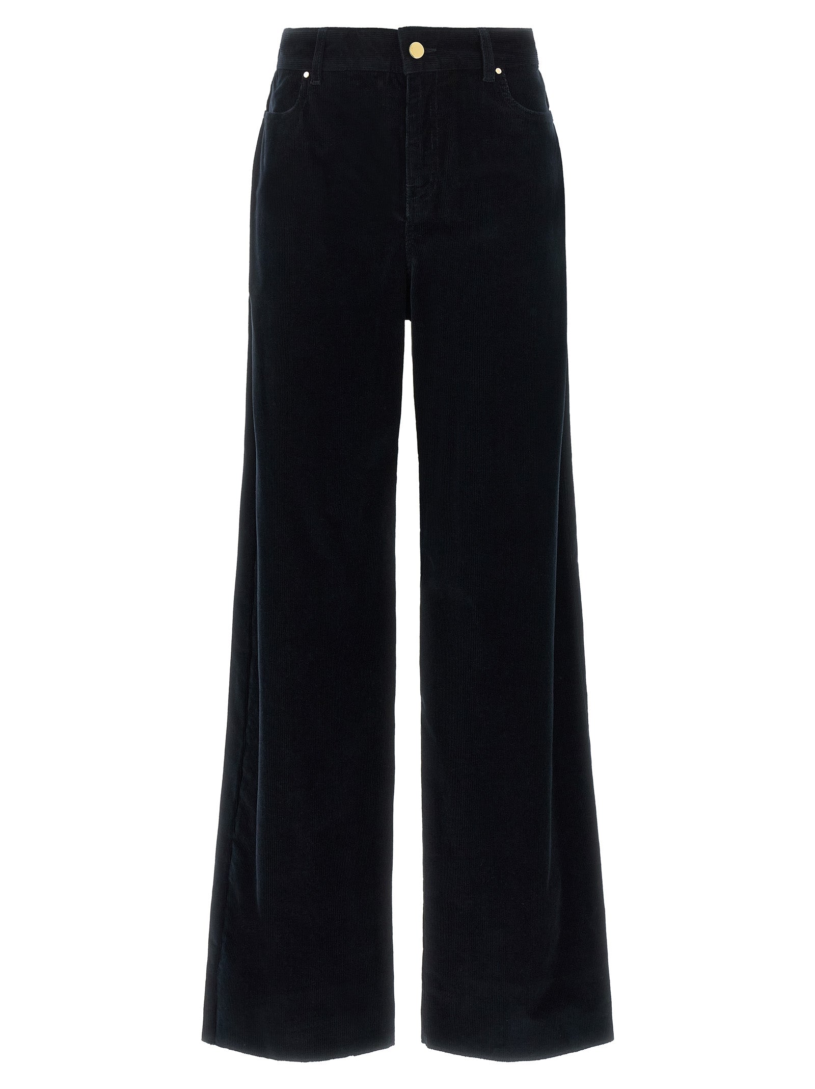 Max Mara Blue Cotton Casual Pants