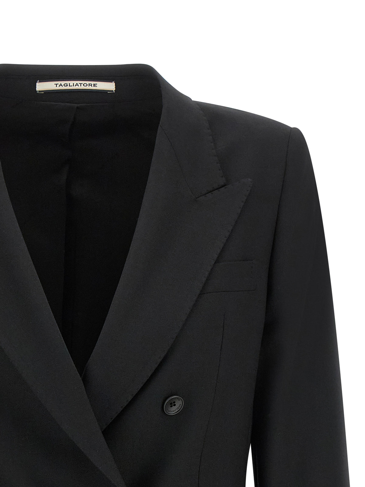 Tagliatore Black Polyester Blazer