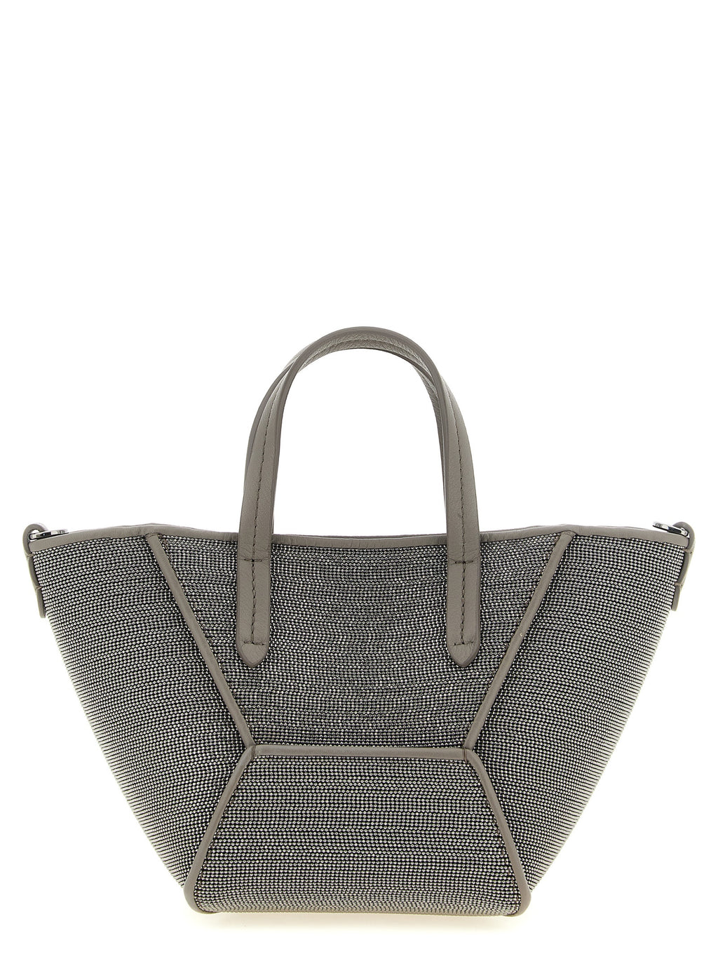 Brunello Cucinelli Gray Calfskin Handbag