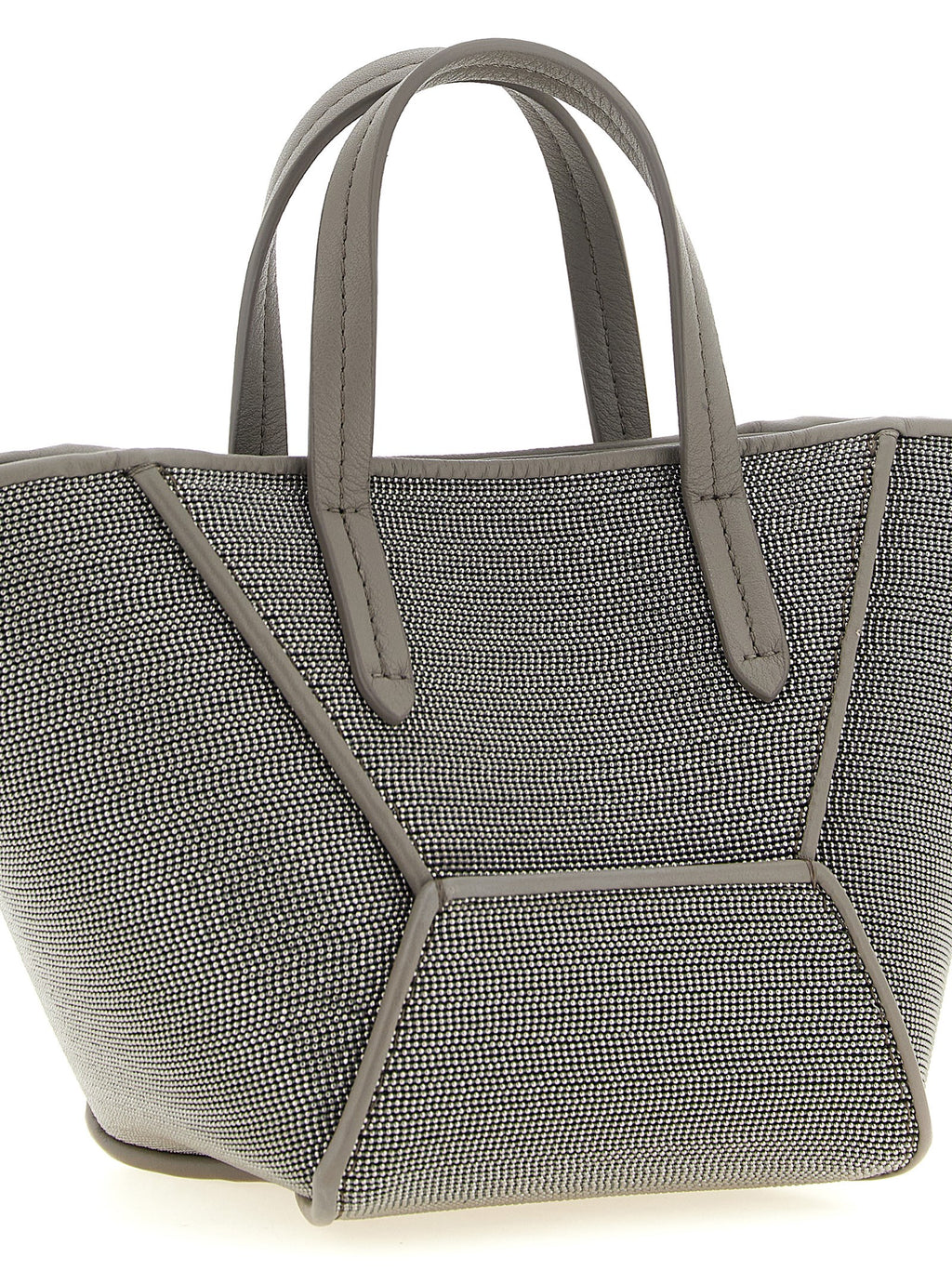Brunello Cucinelli Gray Calfskin Handbag
