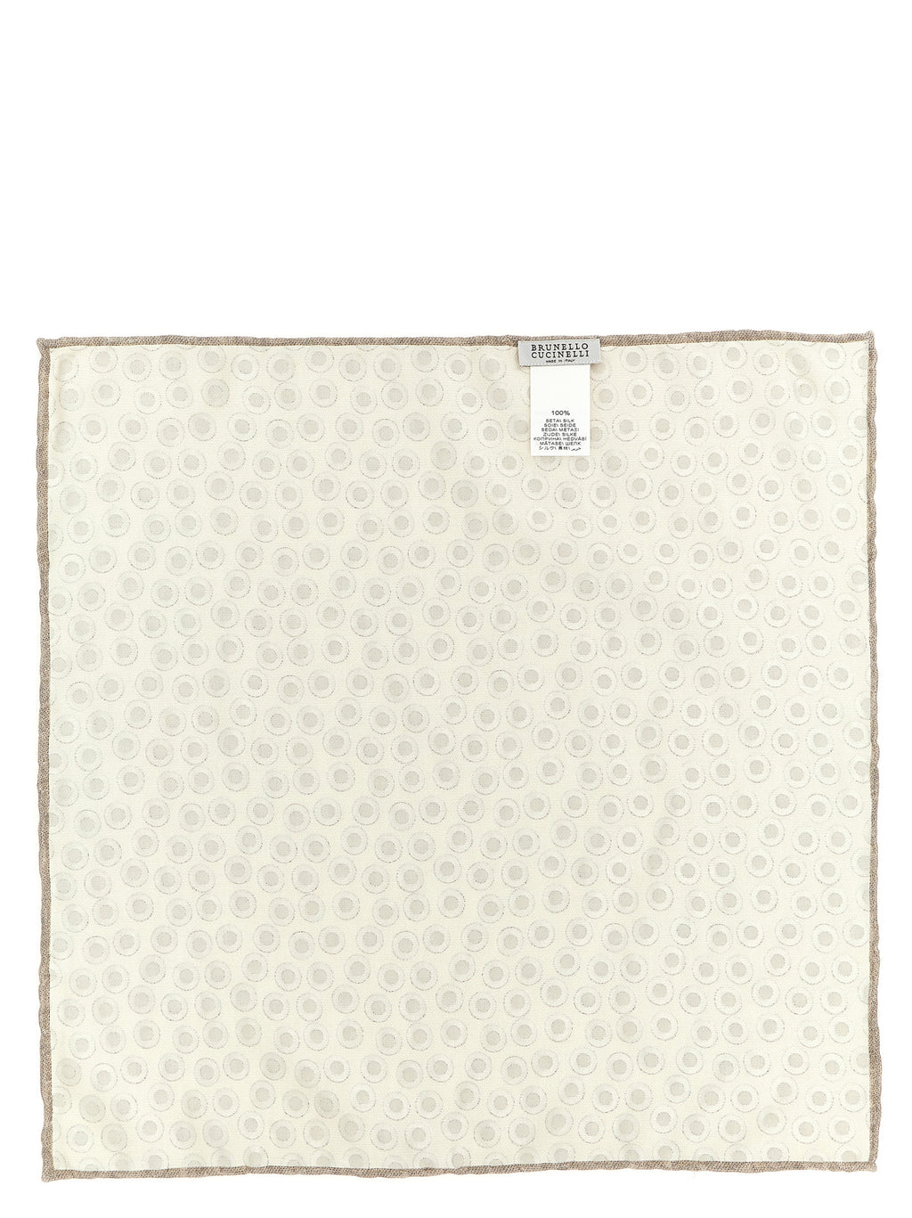 Brunello Cucinelli Beige Silk Foulard