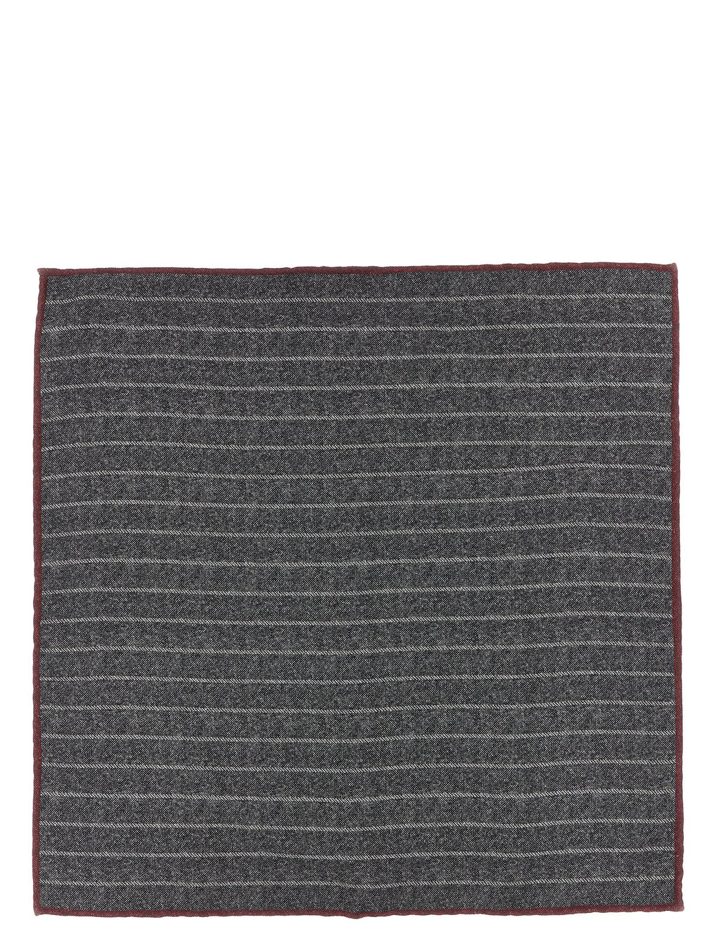 Brunello Cucinelli Gray Silk Pocket Square