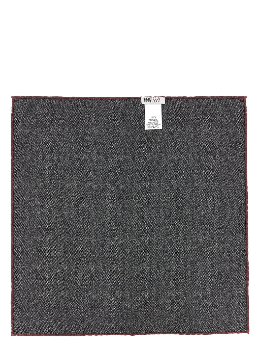Brunello Cucinelli Gray Silk Pocket Square