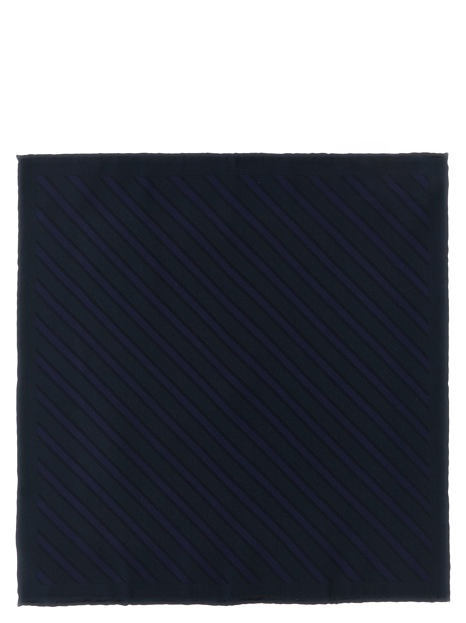 Brunello Cucinelli Blue Silk Pocket Square