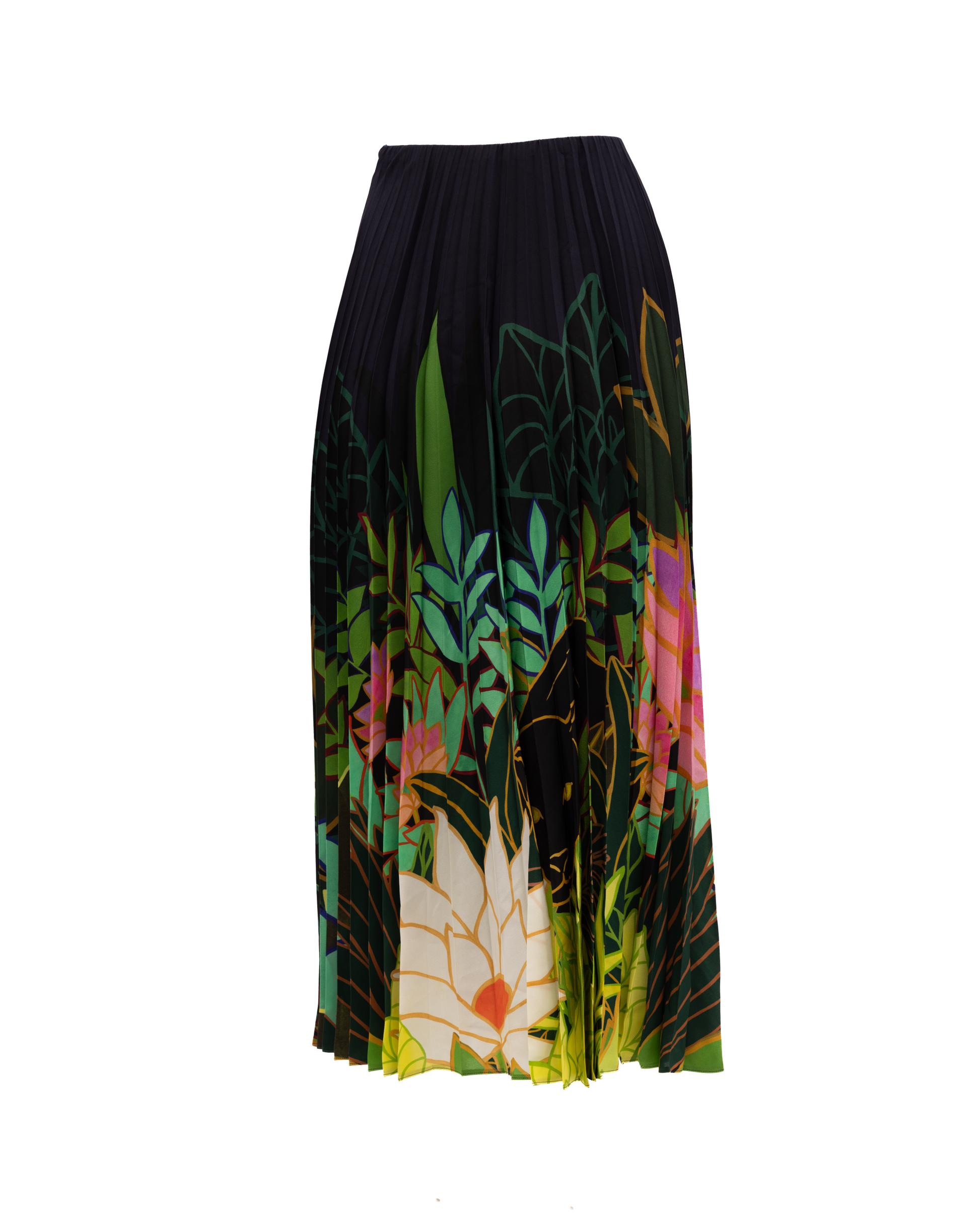Valentino Garavani Pleated Floral Maxi Skirt