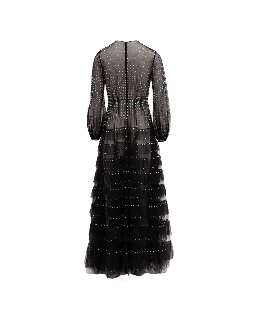 Valentino Garavani Long Sleeve Evening Tulle Dress