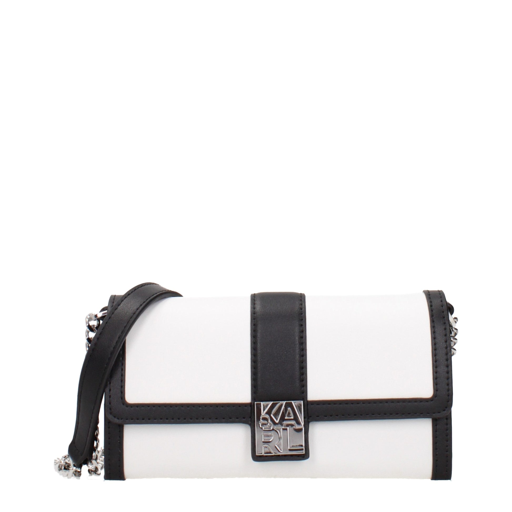 Karl Lagerfeld White Leather Clutch Bag