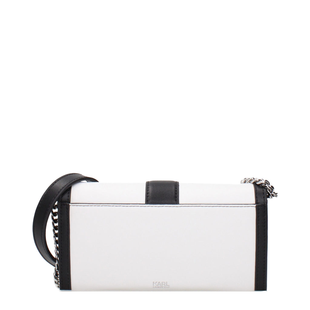 Karl Lagerfeld White Leather Clutch Bag