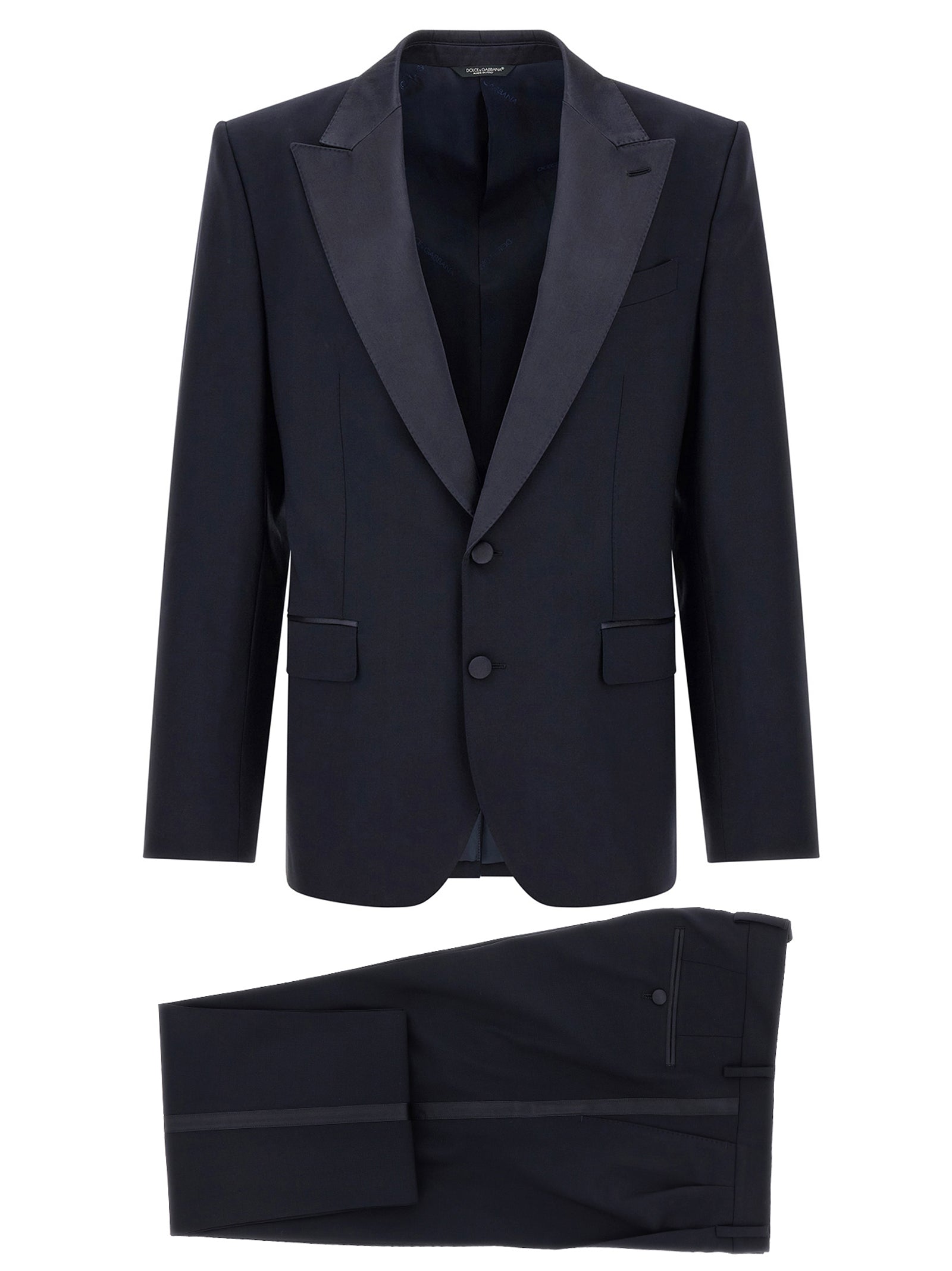 Dolce & Gabbana Blue Virgin Wool Two-Piece Suit