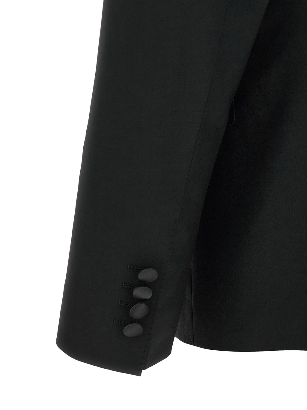 Dolce & Gabbana Black Virgin Wool Two-Piece Suit