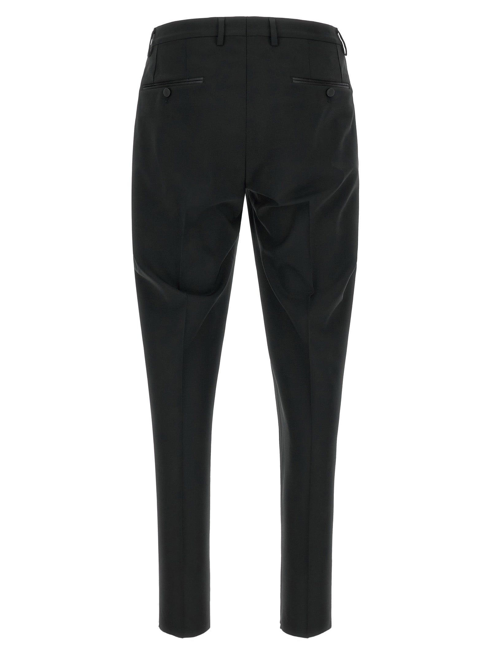 Dolce & Gabbana Black Virgin Wool Two-Piece Suit