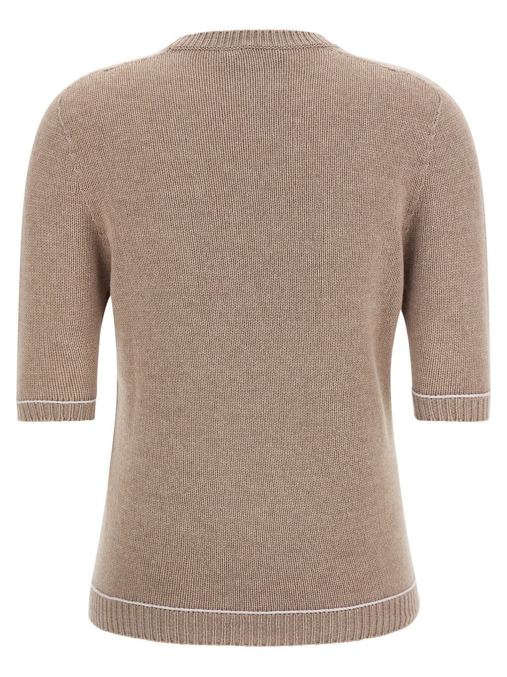 Fabiana Filippi Beige Virgin Wool Cardigan