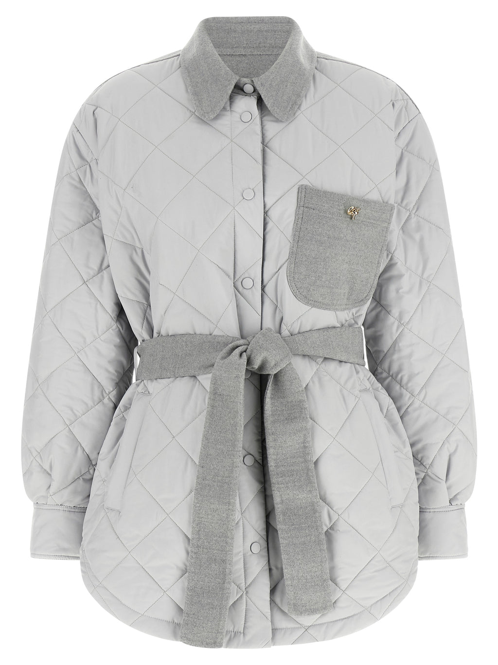 Fabiana Filippi Gray Polyester Shell Jacket