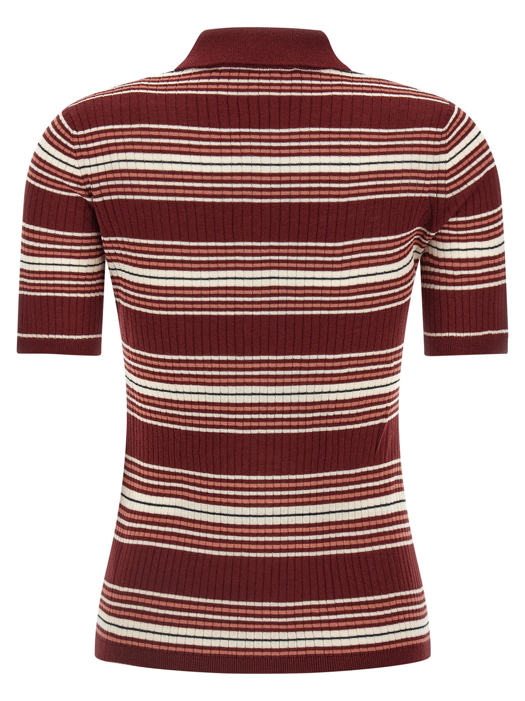 Max Mara Bordeaux Silk Polo Shirt