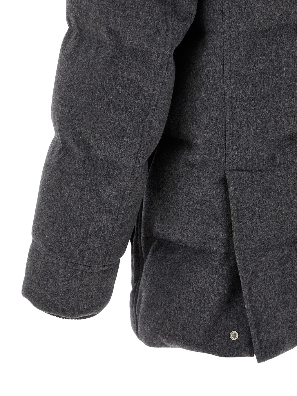Brunello Cucinelli Gray Wool Parka