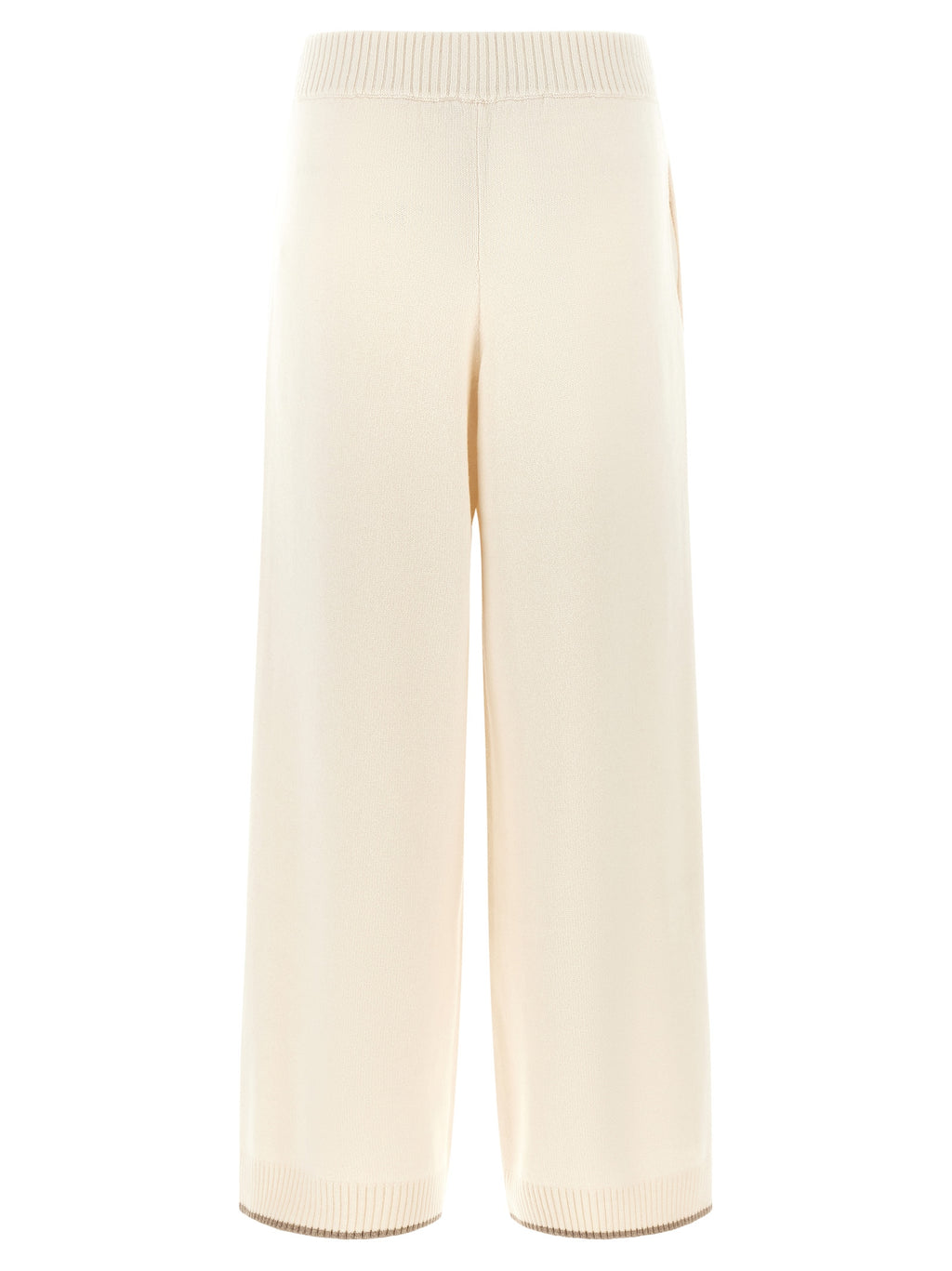 Brunello Cucinelli White Cashmere Athletic Pants