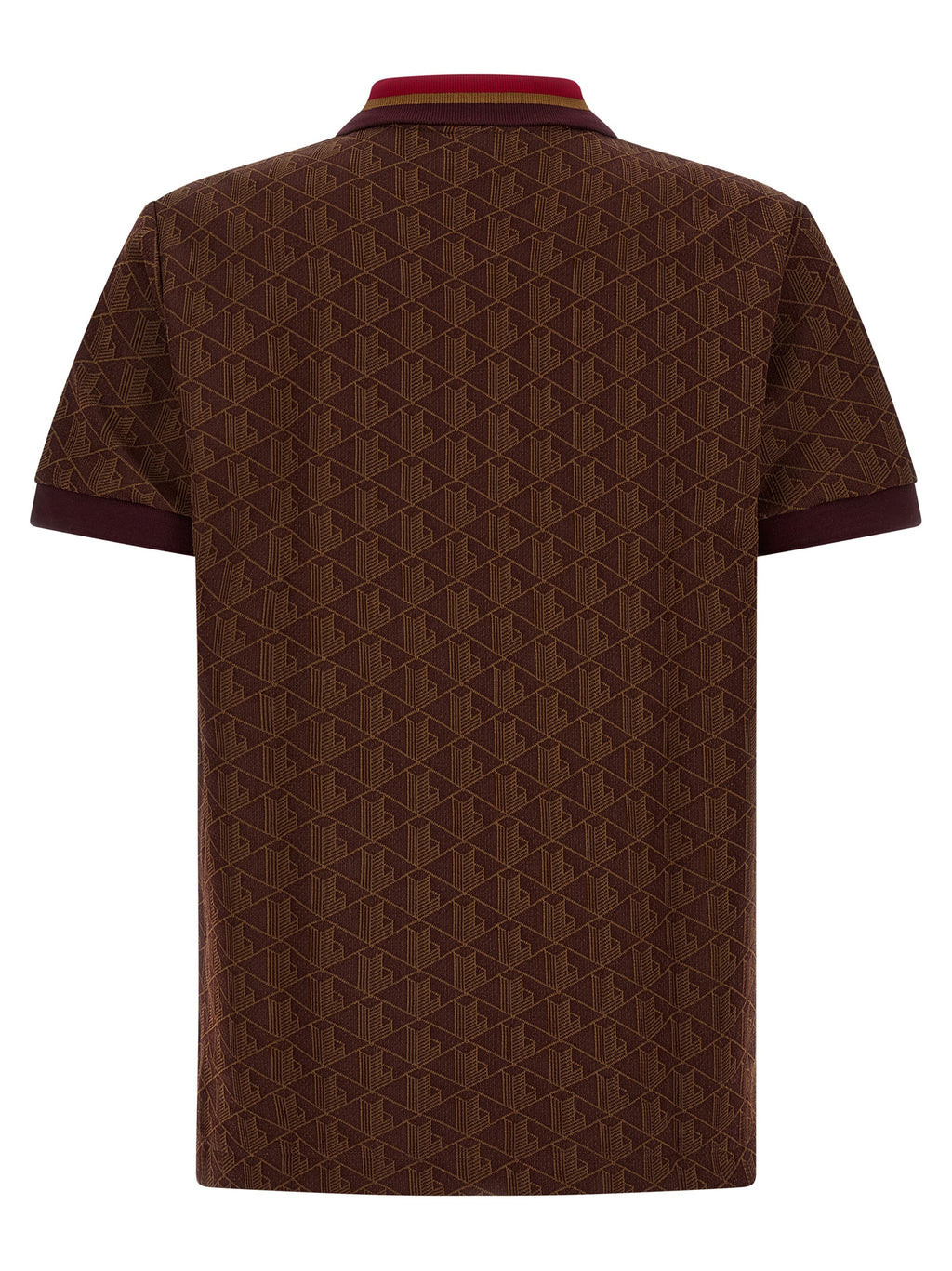 Lacoste Brown Polyester Polo Shirt