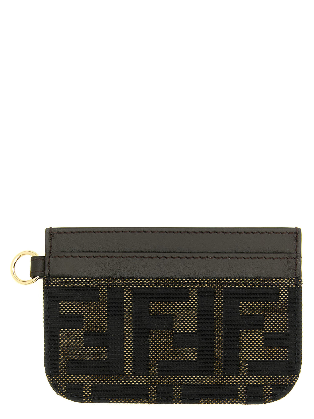 Porte-cartes Fendi en polyester marron