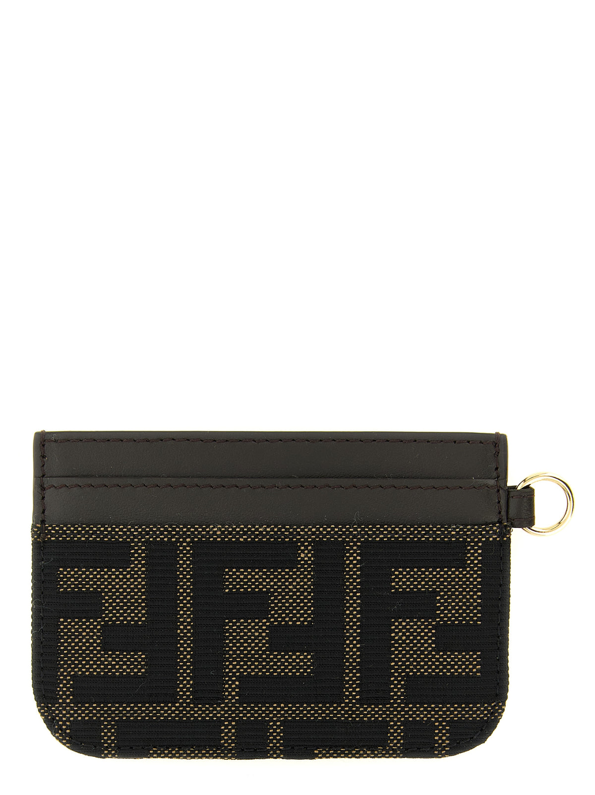 Porte-cartes Fendi en polyester marron