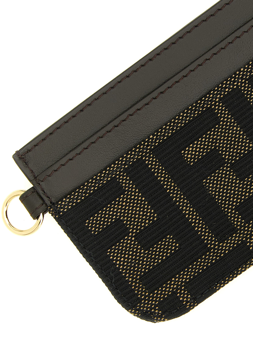 Porte-cartes Fendi en polyester marron