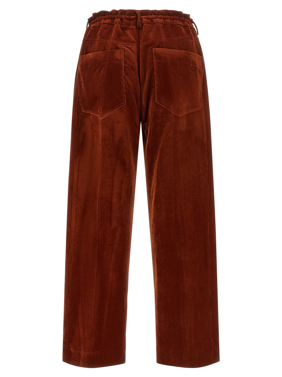 NUDE rote Viskose-Freizeithose